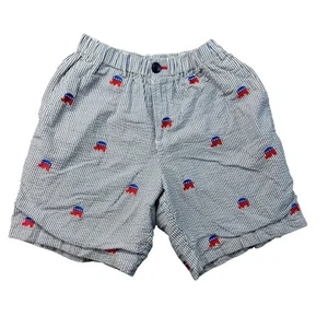 Rufus & Royce Shorts Kids Medium Republican Elephant Preppy American Seersucker - Picture 1 of 8