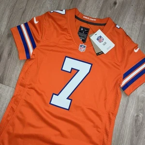 John Elway 1977 NWT Denver Broncos Women Orange Nike Jersey Ladies Small - Picture 1 of 6