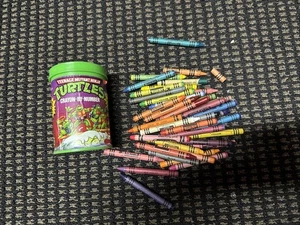 Teenage Mutant Ninja Turtles - CRAYON BY NUMBER w/ Sharpener, Vtg 1990, TMNT - Picture 1 of 8