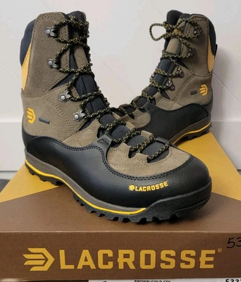 Lacrosse Mens Ursa ES Brown/Gold GTX Waterproof 8" Hunting/Hiking Boots, sz 10.5 - Image 1 of 4
