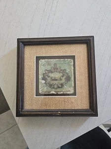 Vintage Sally Ray Cairns Publishing Framed Shadowbox Art Tile - Caribbean Sea - Picture 1 of 3