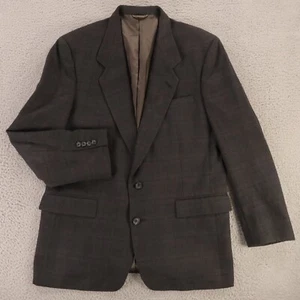 Christian Dior Jacket M Gray Prince of Wales Check Glen 100% Wool Blazer 43R - Picture 1 of 16