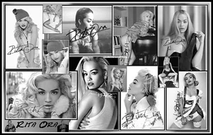 Rita Ora, Signed, Collage Cotton Canvas Image. Limited Edition (RO-3) - Picture 1 of 1