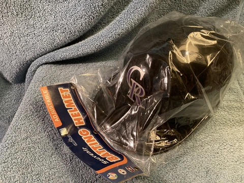 Vintage MLB Colorado Rockies Souvenir Plastic Full Size Batting Helmet New! Cover