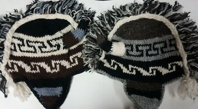 2 Himalaya Handcraft Collection d&y Trapper 100%Wool White & Grey - Image 1 of 4