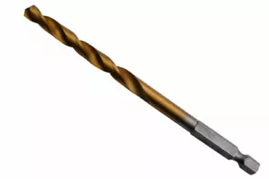 10 Stück HSS-TIN Bohrer mit 6-kant-Schaft TITAN 1,0 - 8,0 mm Bit-Aufnahme - Bild 1 von 2