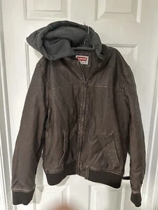 SIGNATURE LEVI MEN'S FAUX HOODED TRUCKER JACKET LINED SIZE Med. - Picture 1 of 9