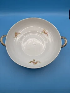 Haviland Limoges Porzellan Rosa Rose Blumenmuster Henkel Servierschale Vintage - Bild 1 von 14