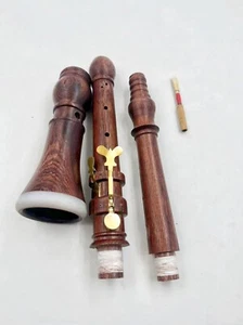 Oboe professionale in palissandro stile barocco, A - 440HZ, corpo in legno duro, canna libera - Foto 1 di 9