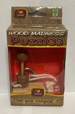 Cardinals "Wood Madness" Wooden Block and Twine Puzzle - Difficulty of 2 (Trees) - Image 1 of 4