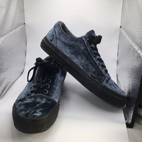Scarpe mocassini casual Vans blu velluto taglia 7 5 uomo taglia 6 0 stringate basse