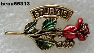 ⭐2000 STURGIS SOUTH DAKOTA MILLENNIUM HARLEY BIKE WEEK HAT VEST JACKET ROSE PIN - Picture 1 of 1