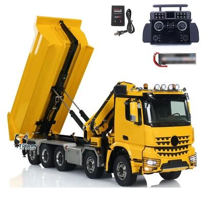 1/14 Hydraulic 10x10 RC Roll on/off Dumper Tipper Truck W/ 3-speed Gearbox Crane - Image 1 of 4