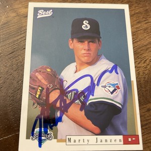 Marty Janzen Autographed 1996 Best Knoxville Smokies card #42