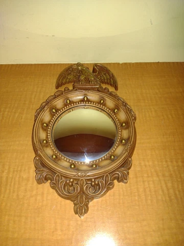 Vintage 13” Federal Syroco #1299 American Eagle Convex Mirror USA 1960s Cover