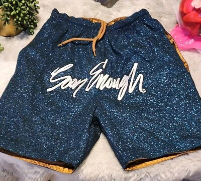 SOON ENOUGH  Blueberry VVS Shorts  Glitter Swarovski Size S  - Image 1 of 4
