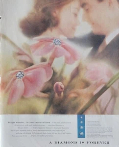 Anuncio de moda de diamantes de 1958 foto vintage de De Beers y Donald Mack - Imagen 1 de 1