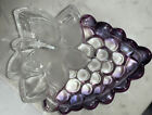 Vintage Walther Glas Grape Bowl Made In Germany Frosted Glow  Purple Clear Art