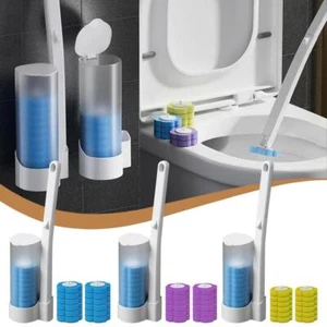 Disposable Toilet Brush Set Toilet Bowl Cleaning System Cleaners with Refil GX - Picture 1 of 19