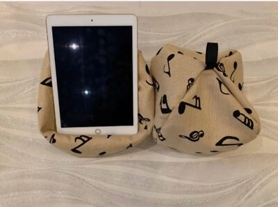 Musical note IPad tablet cushion Beanbag stand holder fits tablets kindle books - Image 1 of 4
