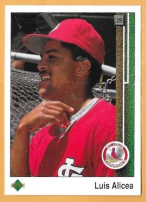 LUIS ALICEA ST. LOUIS CARDINALS #281 - UPPER DECK NM-MT 1989 - Image 1 of 2