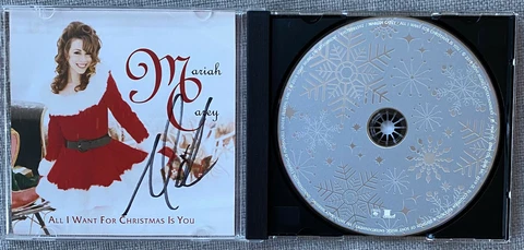 Mariah Carey Signed All I Want For Christmas Is You CD Cover - Authentic Cover