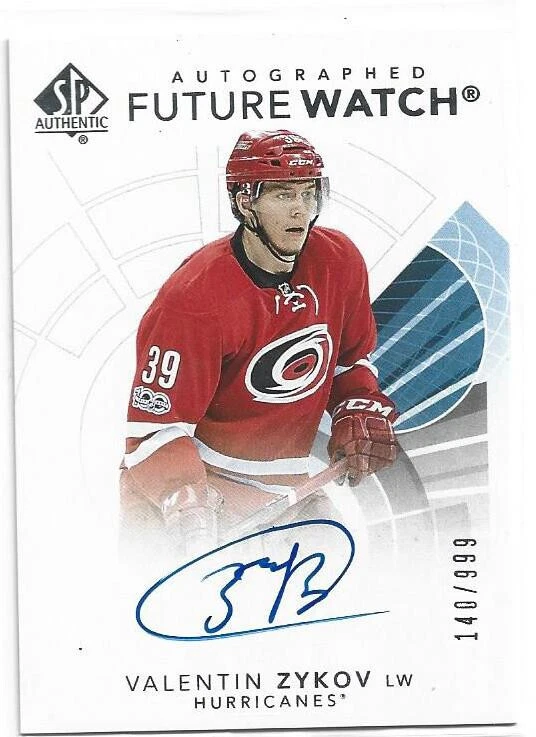17-18 SP Authentic Future Watch Auto /999 Valentin Zykov #139 - Image 1 of 1