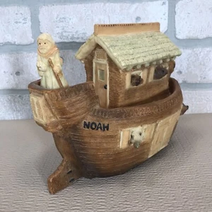 Noah’ Ark Resin Coin "Piggy" Bank by Children's Garden ~ Missing Stopper - Picture 1 of 13