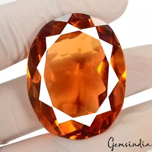 154.10 Cts Hydro Orange Tourmaline Oval Cut Flawless Loose Gemstone For Pendant - Picture 1 of 8