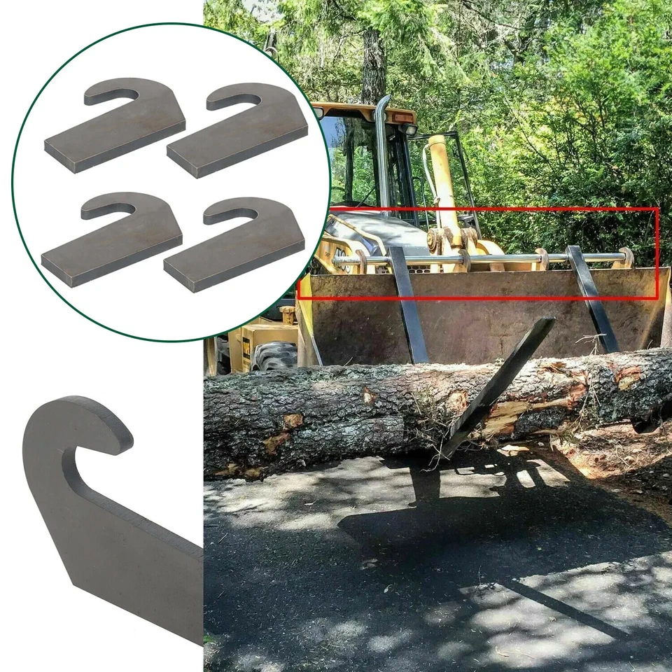 4 Mounting Brackets for Pin Type Over The Bucket Loader Pallet Forks Weld 6500lb