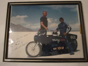 MABRY MOTORCYCLE RACING - PHOTO/AUTOGRAPH - RACING DRIVER #601 - SALT FLATS - R5 - Picture 1 of 3