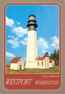 Postcard WA: Beacon Lighthouse, Westport, Washington, Unposted 4x6 - Picture 1 of 2