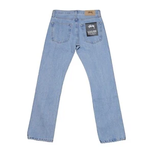 STUSSY Slim Ol’ Jeans Light Wash NWT Streetwear 30 X 30 Made in USA RARE VTG - Picture 1 of 6