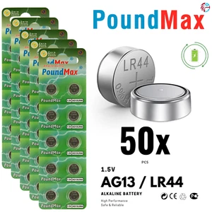50x LR44 AG13 Knopfzellen Batterien 1.5V langlebig für Uhren Blisterpack NEU - Bild 1 von 6