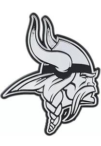 Minnesota Vikings Auto Emblem, Silver Chrome Color, Raised Molded Plastic,... - Picture 1 of 2