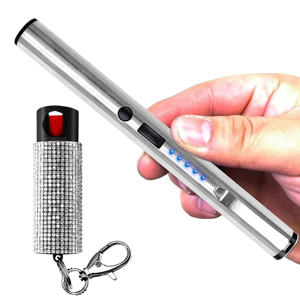 Pistola de aturdimiento táctica de alta potencia FIGHTSENSE para autodefensa spray de pimienta paquete combinado Foto 1 de 4