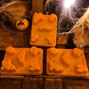 3 Moldes de gelatina de Halloween feliz murciélago gato bruja fantasma calabaza gelatina - Imagen 1 de 8