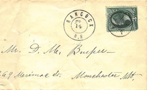 Hancock NH Fancy Star Cancel US Cover - Picture 1 of 2