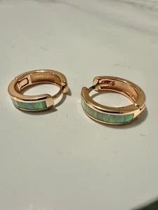 Vintage Silver Opal Earrings. S5 - Picture 1 of 4