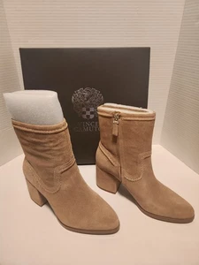 Vince Camuto Ankle Boots New 7.5 Tan Verona Suede Pailey - Picture 1 of 5