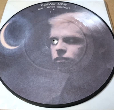 TUBEWAY ARMY 7" SINGLE - PICTURE DISC - ARE FRIENDS ELECTRIC? GARY NUMAN VG+/VG+ - image 1 of 4
