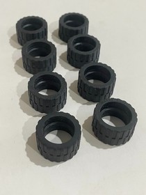 Lego Lot of 16x 30391 Black Tire 30.4 x 14 Offset Tread 9497