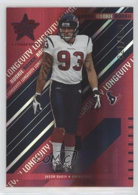 2004 Leaf Rookies & Stars Longevity Rookie Ruby /150 Jason Babin #223 controle remoto - Imagem 1 de 2