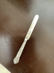 Schönes antikes graviertes Sterling englisches 7" Messer - Bild 1 von 3