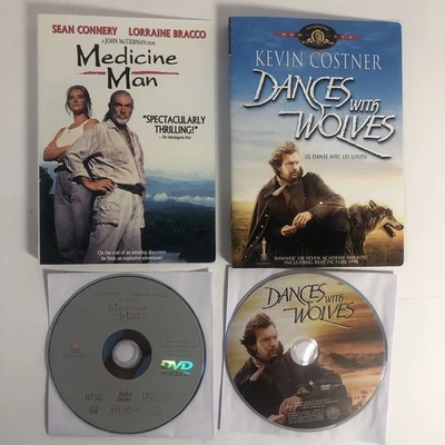 Dances with Wolves	1990  /  Medicine Man	1992  / DVD  2XFeature (*NoCases*) - Image 1 of 4