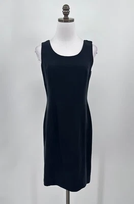 Vestido Vaina Spenser Jeremy Negro 100% Seda Sin Mangas Talla 6 Foto 1 de 4