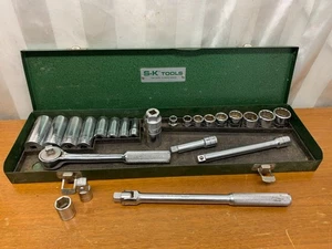 S-K Tools Set 21 Pezzi Presa 3/8" Unità 45170 Cricchetto Globemaster Breaker Bar USA - Foto 1 di 17