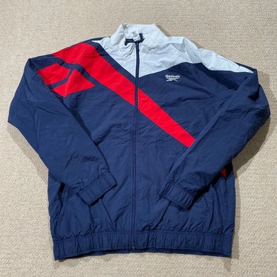 Reebok Tracksuit Top Mens XL Navy Shell Track Jacket - Image 1 of 4