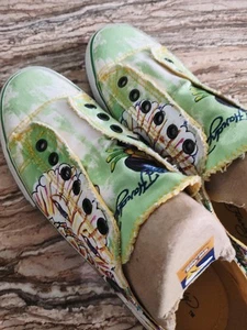 Ed Hardy Women's Sneakers, Kiss Of Death Geisha, Colorful, Japan, Size 7, Canvas - Picture 1 of 14