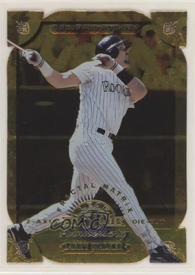 1998 Leaf Fractal Matrix Die-Cut /100 Larry Walker (Gold Z-Axis) #114 HOF - Image 1 of 2